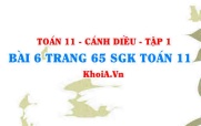 Bài 6 trang 65 SGK Toán 11 tập 1 Cánh Diều